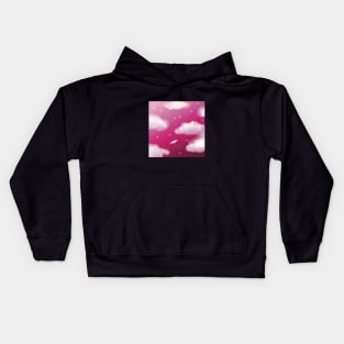 Beautiful Pink Night Sky Kids Hoodie